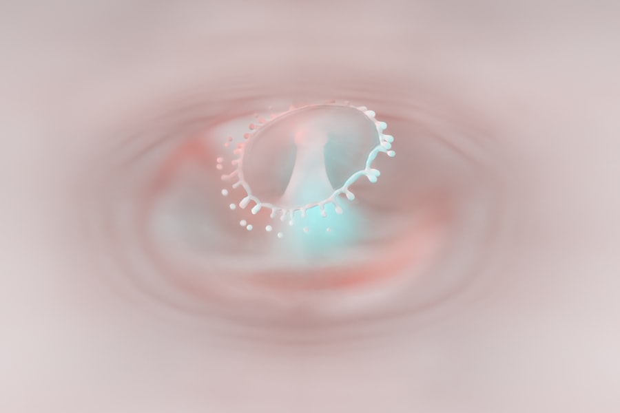 Photo blurred vision with contact lenses
